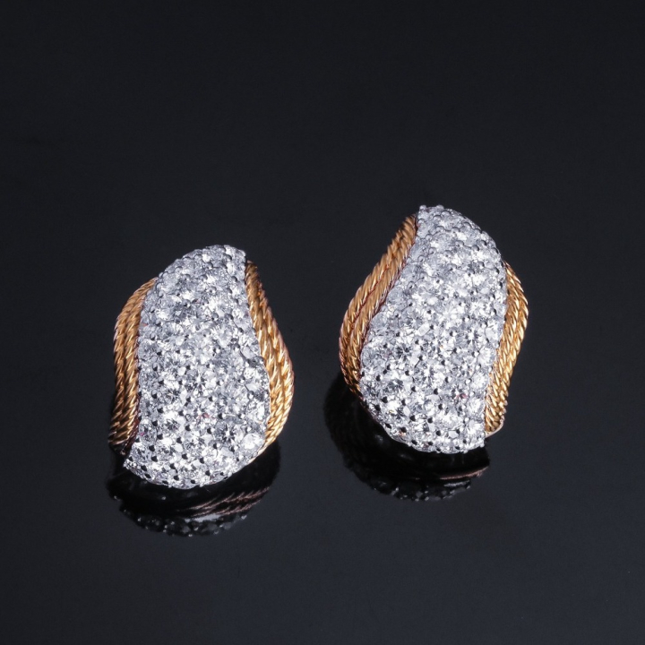 Ginevra, Gold and diamond earrings